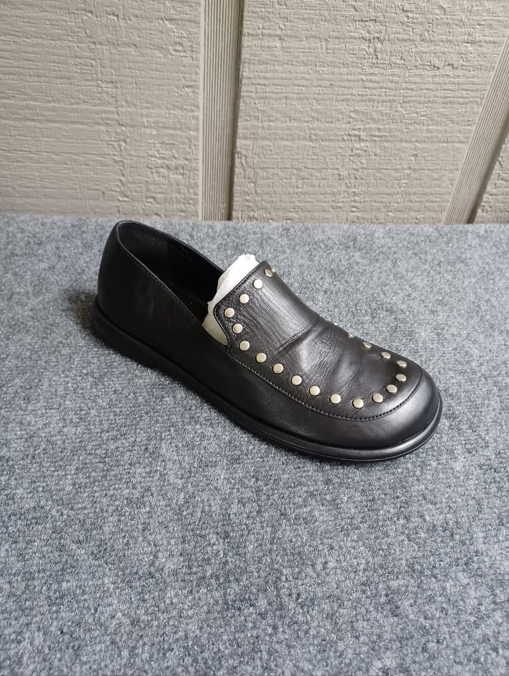 ME+EM Studded Travel Loafer Shoe Size 38 US 8 Women Leather Black Quiet Luxury